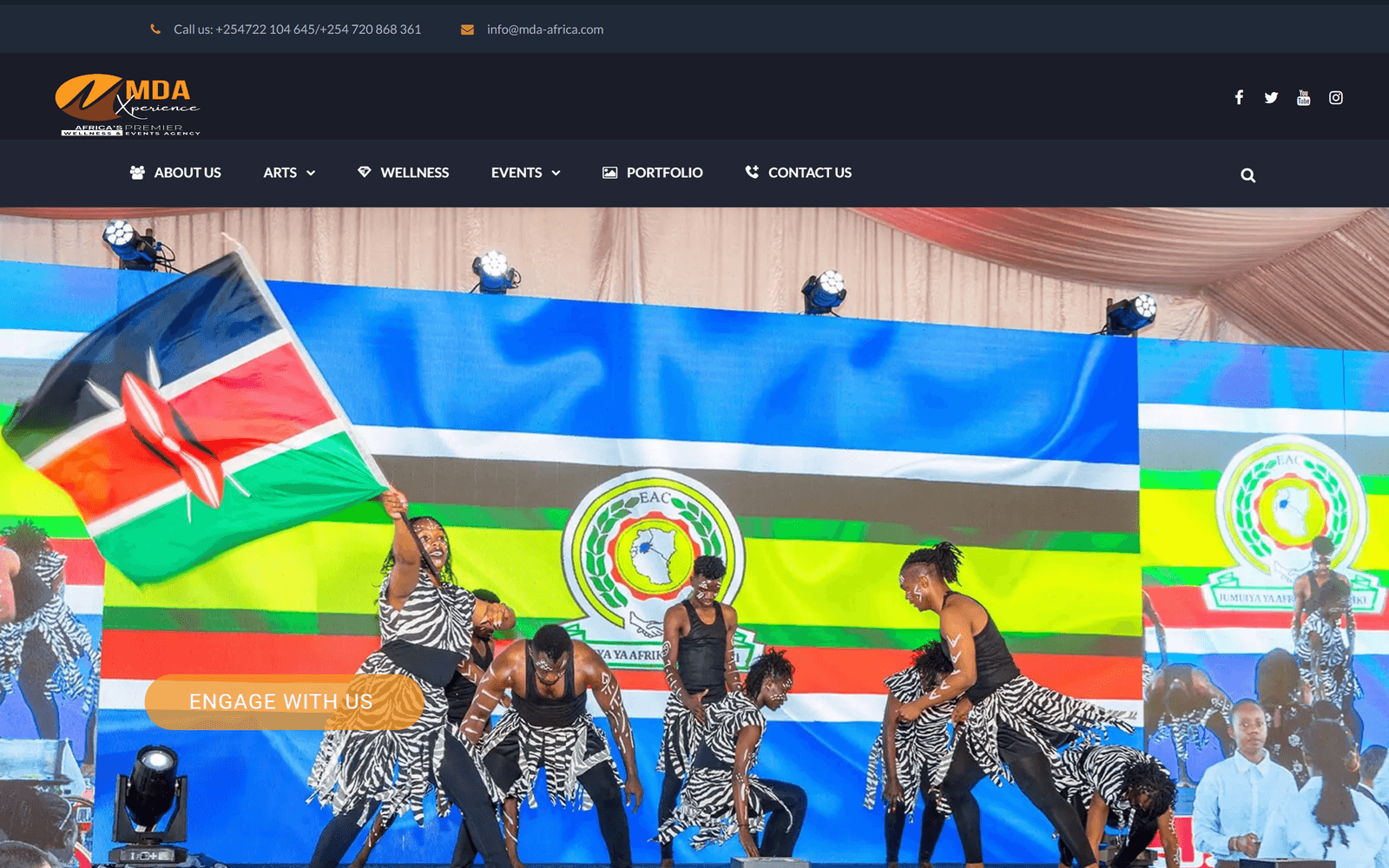 MDA Africa homepage screenshot