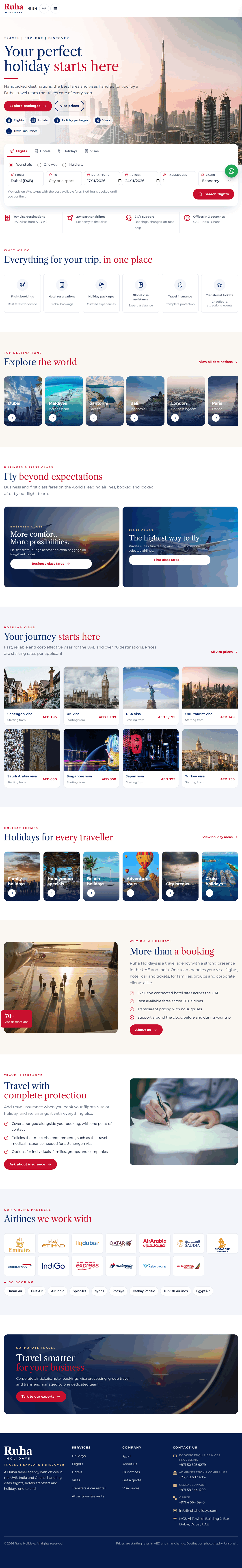 Ruha Holidays — iPad full page on Tablet
