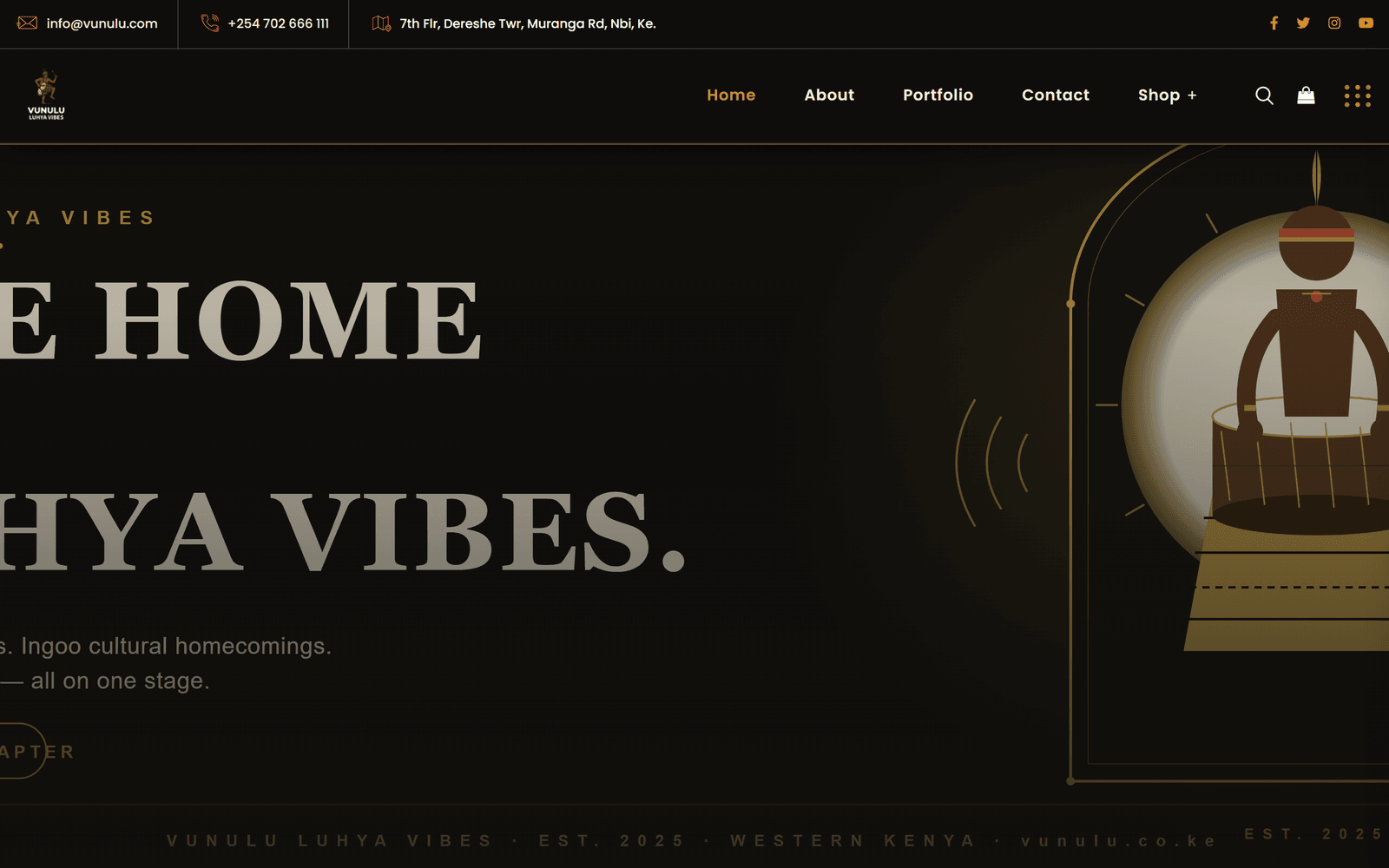 Vunulu homepage screenshot