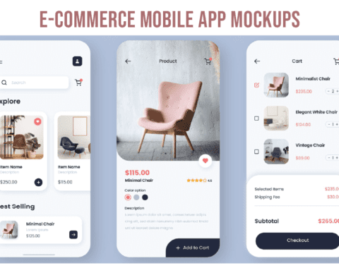 E-commerce app mockup (IOS/ANDROID)